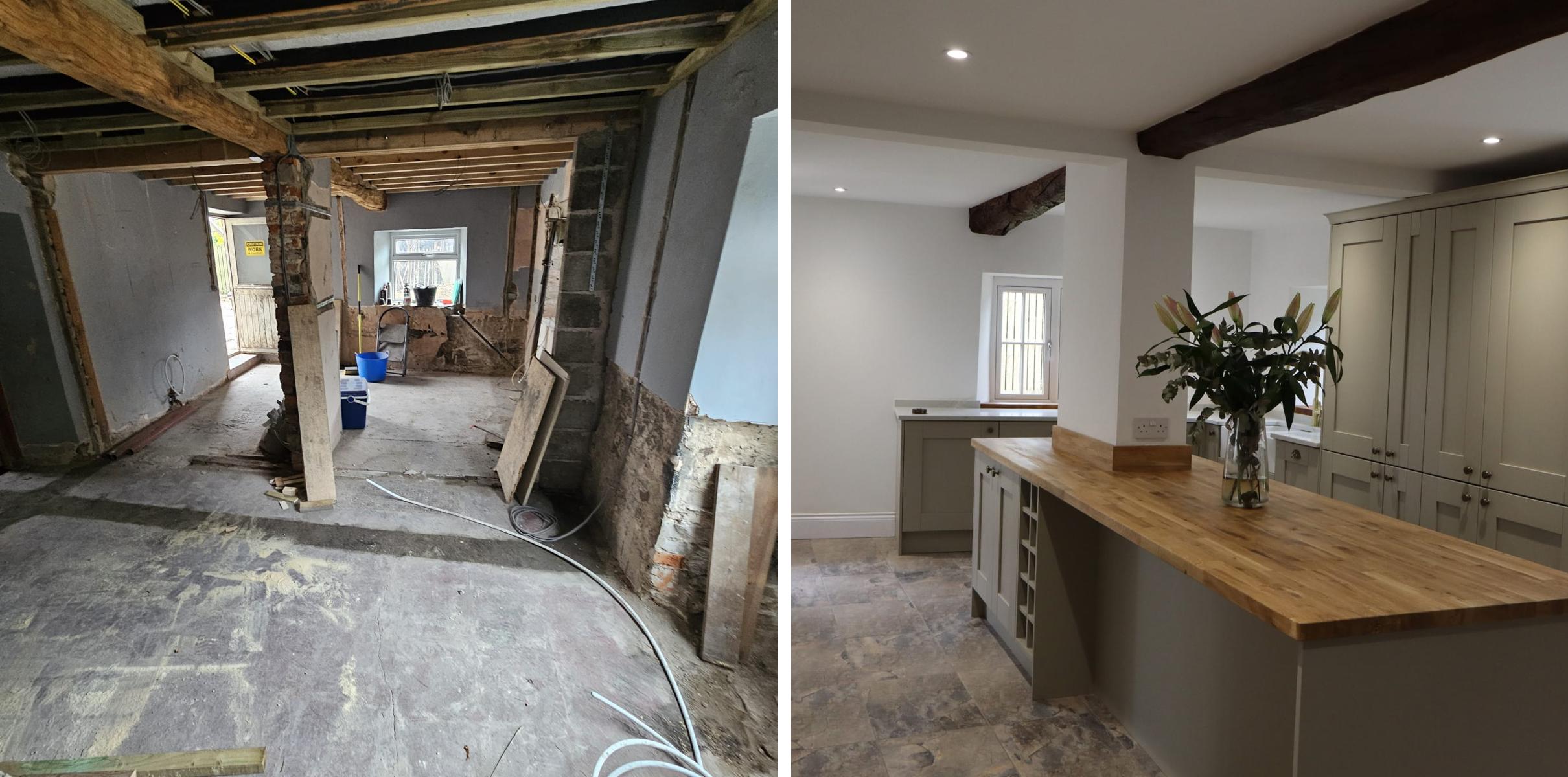 PCS Plastering before and after project 1