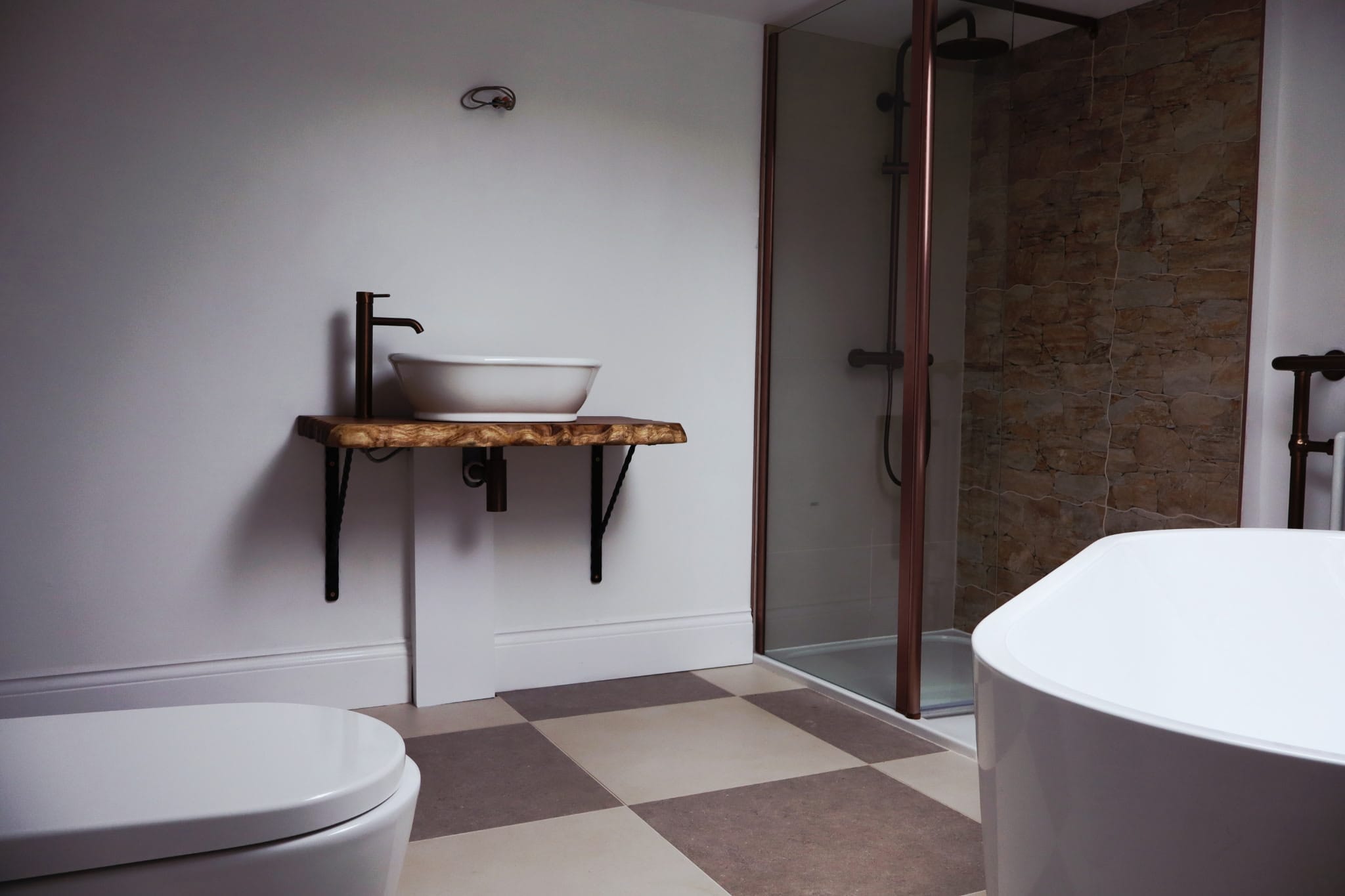 Finished bathroom project by PCS Plastering