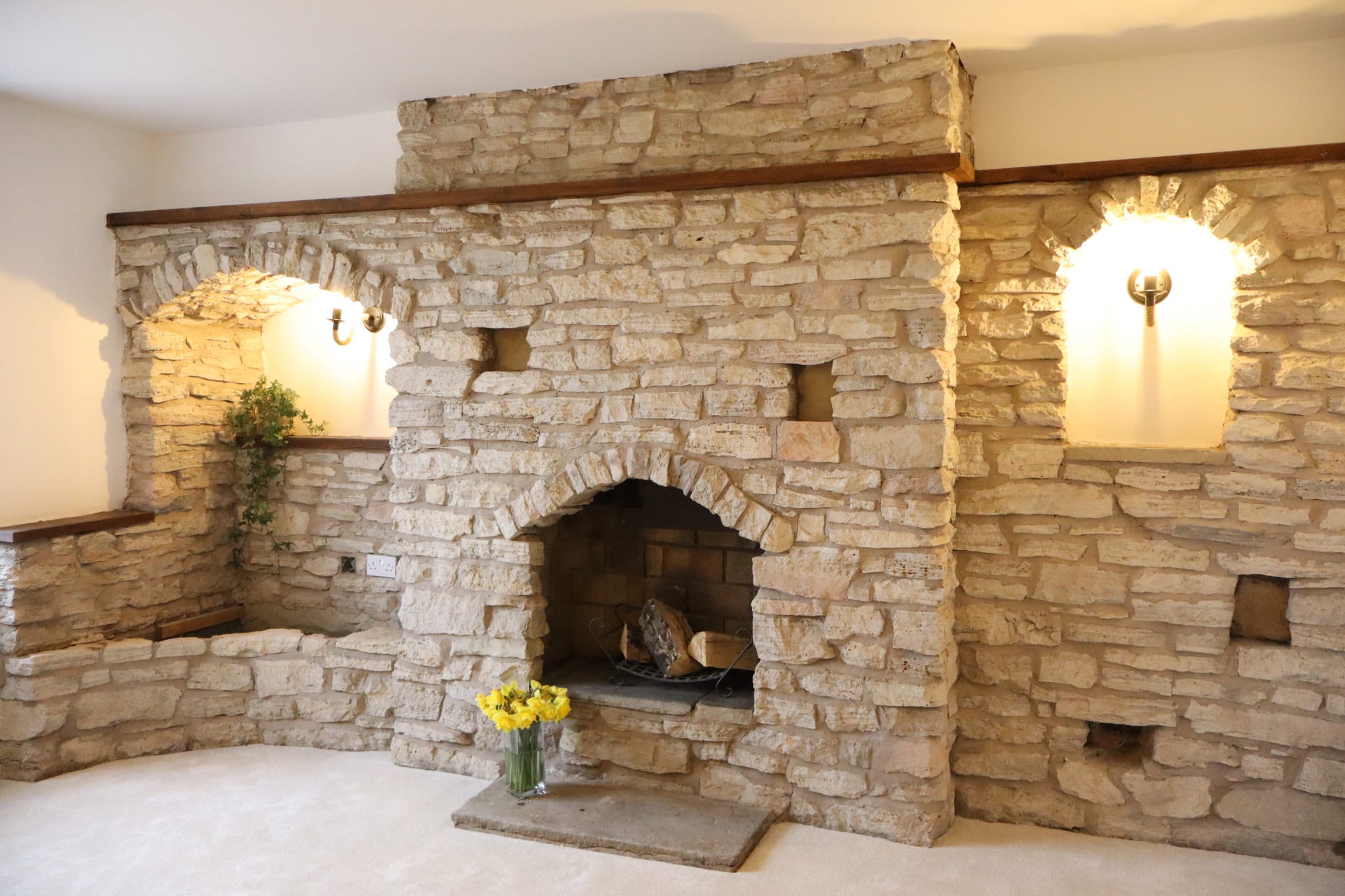 Finished feature fireplace by PCS Plastering